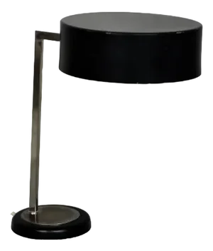 Mid-Century German Modern Minimalist Black Metal Desk Lamp, 1960s
