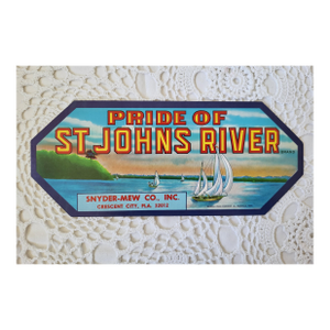 1940s Pride of St Johns River Produce Crate Label