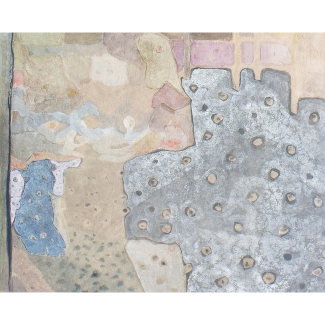 1960s Mixed Media Painting of an Interior by Walter Sorge For Sale - Image 4 of 9