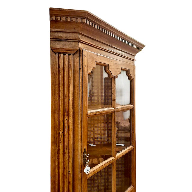 Wood American Traditional Corner Cabinet With Architectural Detailing For Sale - Image 7 of 14