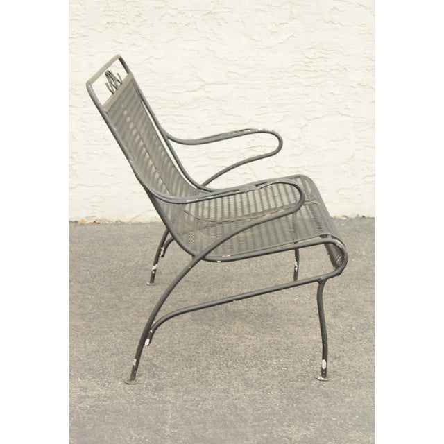 Metal Vintage Wrought Iron Garden Patio Settee For Sale - Image 7 of 13