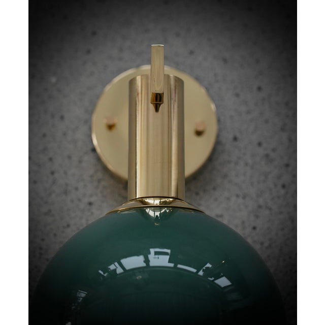 Murano Art Glass and Brass Wall Light, 2000 For Sale - Image 6 of 10