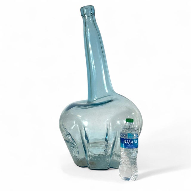 Antique Blue Demijohn Carboy Bottle For Sale - Image 12 of 12