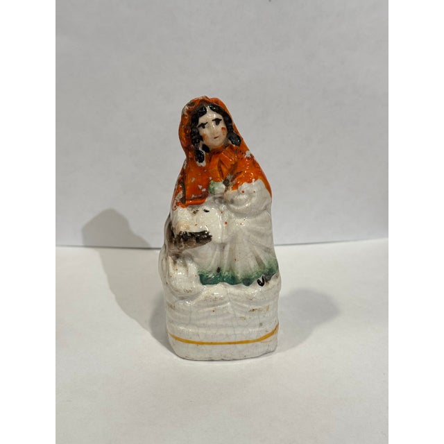 Mid 19th Century Mid 19th Century Staffordshire Little Red Riding Hood Figurine For Sale - Image 5 of 5