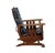 Early 20th century oak and leather rocking chair circa 1910. We are pleased to offer this unusual rocking chair made in...