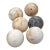 Collection of Six Petite Scale Antique Marble River Balls / Stone Spheres For Sale
