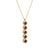 Contemporary Natural Garnet Chevron Pendant Necklace | Geometric Red Gemstone Bar, | January Birthstone Necklace For Sale - Image 3 of 3