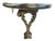 Mid Century Hollywood Regency Palm Console Table in Serge Roche Style For Sale