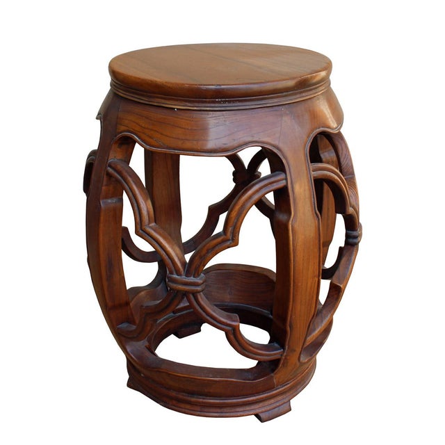 Chinese Wood Drum Stool Chairish