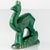 Art Deco Saint-Clément Emerald Green Ceramic Deer Sculpture by Charles Lemanceau, France, 1930s, in Very Good conditions....