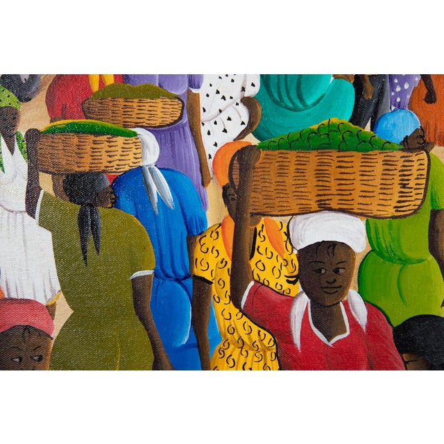Guverna R - Haitian - Acrylic on Canvas For Sale - Image 4 of 5