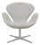 Swan Chair in Grey Divina Melange Fabric by Arne Jacobsen For Sale