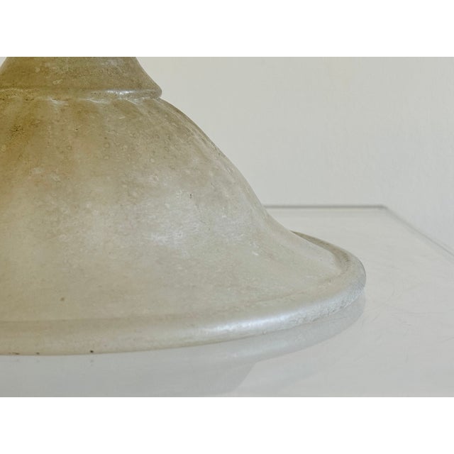 Mid 20th Century Italian Scavo Glass Compote For Sale - Image 13 of 15