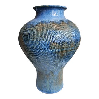 Mid-Century Perriwinkle Blue Vase For Sale