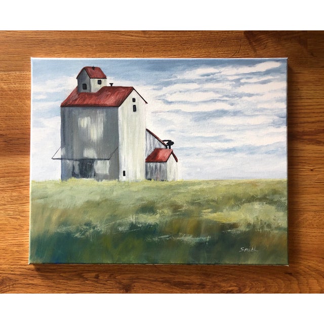 2020s "For the Grain" Contemporary Signed Landscape Painting by Nancy Smith For Sale - Image 5 of 5