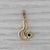 0.35ct Emerald Drop Pendant 18k Yellow Gold Round Solitaire For Sale - Image 4 of 5