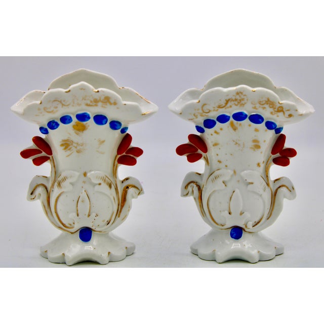 Antique Art Nouveau French White Ceramic Bud Vases For Sale - Image 10 of 10