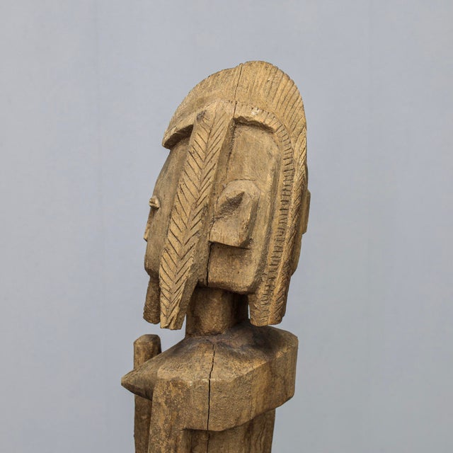 African Artist, Dogon Female Sculpture, 1970s, Wood For Sale - Image 6 of 10