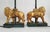 Lamps Gold Leaf Lions & Shades Pair For Sale - Image 10 of 12