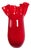Monumental Ruby Red Murano Art Glass Fazzoletto Vase by Venini For Sale