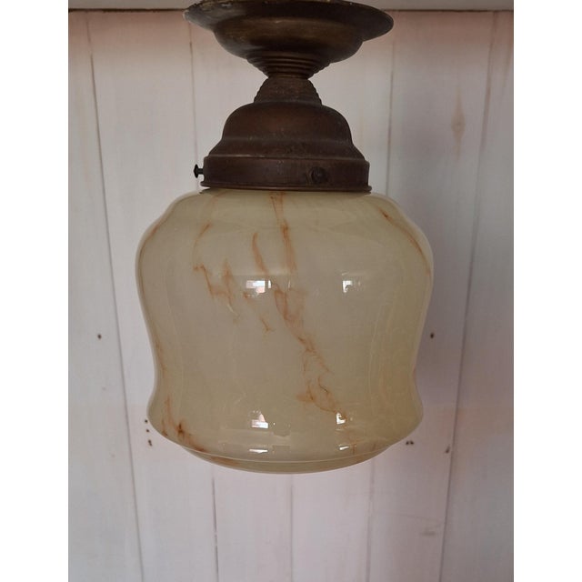 Vintage Art Deco Ceiling Lamp, 1920s For Sale - Image 4 of 7
