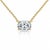 Contemporary 1-3 Carat Oval Diamond East West 14k Gold Floating Pendant Necklace For Sale - Image 3 of 5