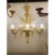 Venetian Murano-Style Chandelier in Transparent and Amber Glass With Flowers and Leaves For Sale - Image 4 of 12
