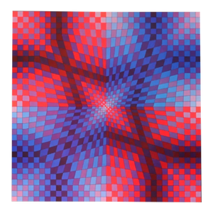 1970s Victor Vasarely Progression 2-2 Optic Art