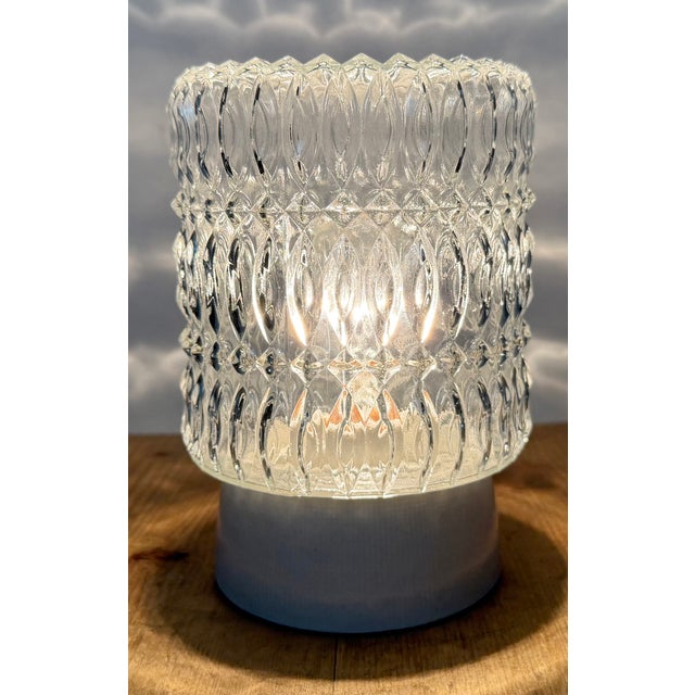 White Porcelain and Glass Ceiling Light, 1970s For Sale - Image 12 of 14