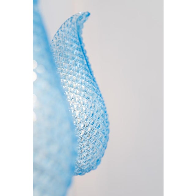 Blue Vintage Art Deco Murano Glass Wall Lamps from Barovier & Toso, 1920s, Set of 2 For Sale - Image 8 of 13