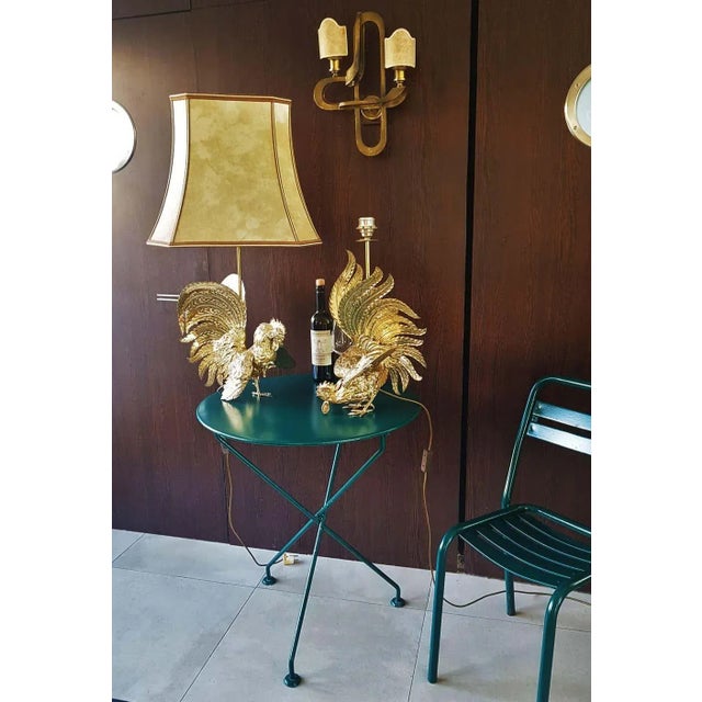 1960s Brass Rooster Table Lamps, 1960s, Set of 2 For Sale - Image 5 of 18