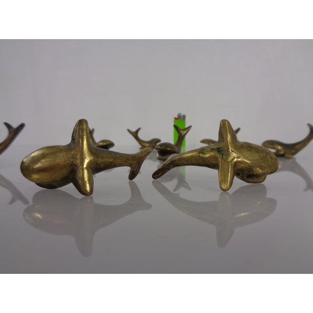 Whale-Shaped Brass Paperweights or Knife Rests in the style of Walter Bosse, Austria, 1950s, Set of 4 For Sale - Image 17 of 18