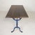 Blue Bistro Table with Oak Top, 1930s For Sale - Image 8 of 18