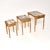 Gold Antique French Gilt Wood Nesting Tables with Marble Tops, 1930, Set of 3 For Sale - Image 8 of 13
