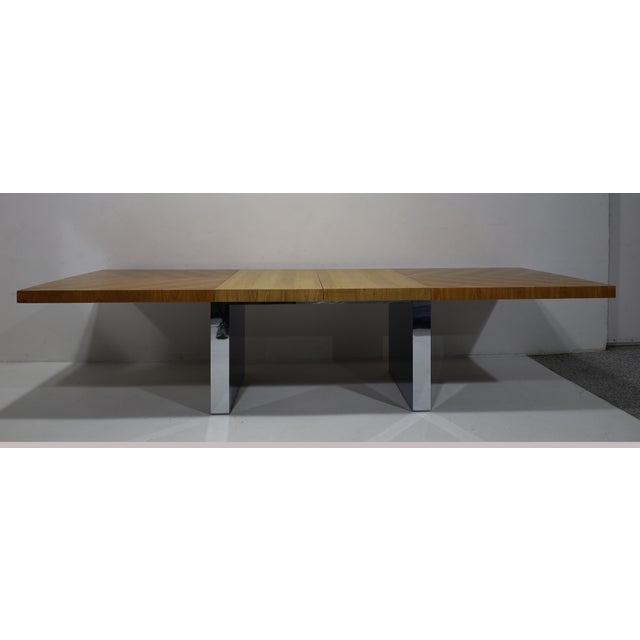 Brown Milo Baughman for Thayer Coggin Double Pedestal Dining Table in Walnut For Sale - Image 8 of 8