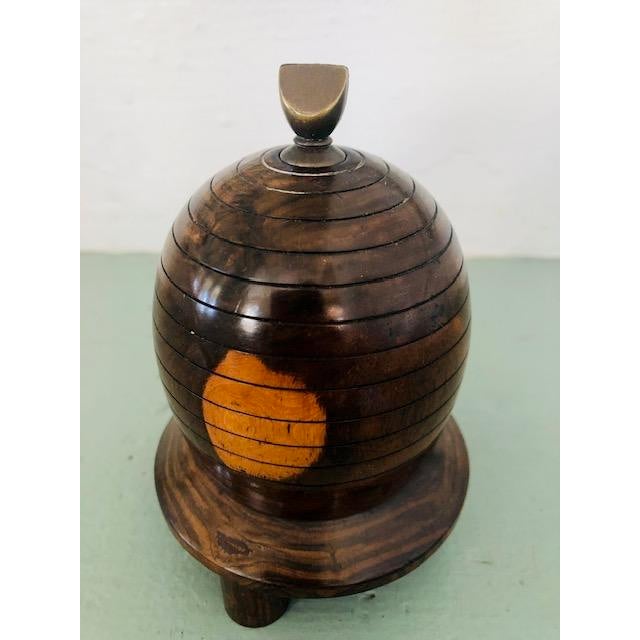 Antique "Beehive" Treen String Holder - Museum /Private Collector Quality For Sale - Image 10 of 10