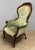 Mid 20th Century His and Hers Victorian Carved Floral Parlor Chairs - Set of 2 For Sale - Image 9 of 14