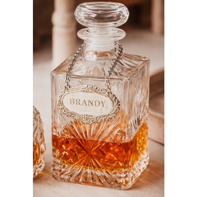 Early 20th Century Antique Silver-Plated Brandy Label From England For Sale - Image 5 of 5