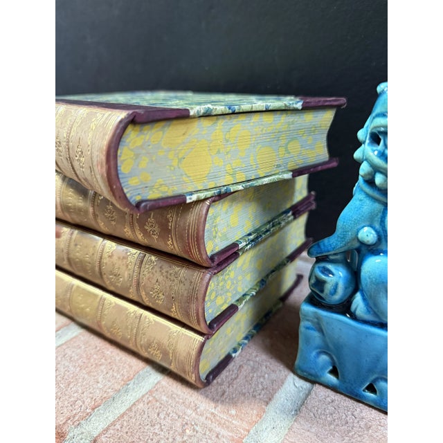 1900 - 1909 Antique Leather Wrapped Books, ‘Ancient History’ From Rollin & Other Authentic Sources - 4 Volume Set For Sale - Image 5 of 12