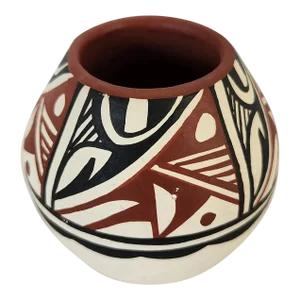 VintageJemez Pueblo Polychrome Pot Signed by r.n. Toya