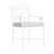Brown Jordan Venetian Arm Chair in Chalk with Artic Stripe Cushions For Sale