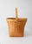 Vintage Splint Weave Basket With Bail Handle For Sale - Image 4 of 16