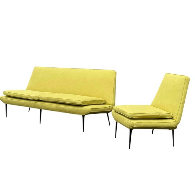 Mid-Century Modern Mid-Century Modern Heywood-Wakefield Contessa Sofa & Lounge Chair, Attributed to Carl Otto For Sale - Image 3 of 10