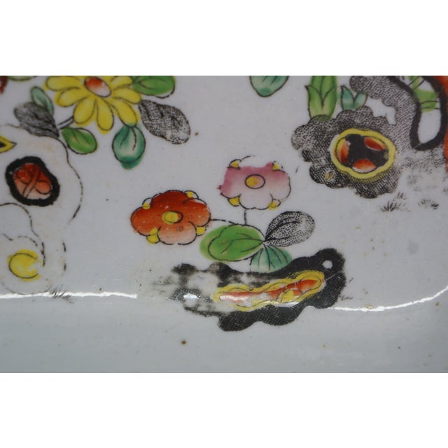 Black Antique 1825 Stephan Folch Bamboo & Basket Ironstone China Serving Bowl Imari - Set of 2 For Sale - Image 8 of 11