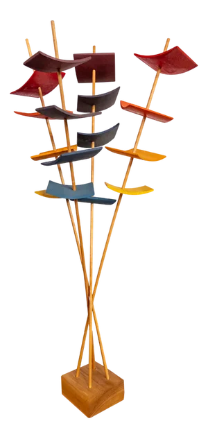 Wooden Sculpture by Sigvard Nilsson for Söwe Konst, Sweden, 1970s