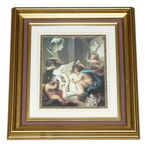 Cherubs Sculpting an Angel Print, Framed