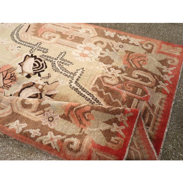 Antique Khotan Rug, Cotton & Wool, Geometric Design, Circa 1930 For Sale - Image 9 of 10