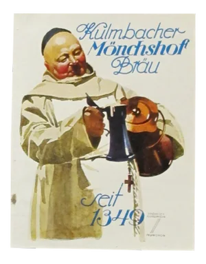 1927 German Mini Poster, Kulmbacher Mönchshof Bräu Beer