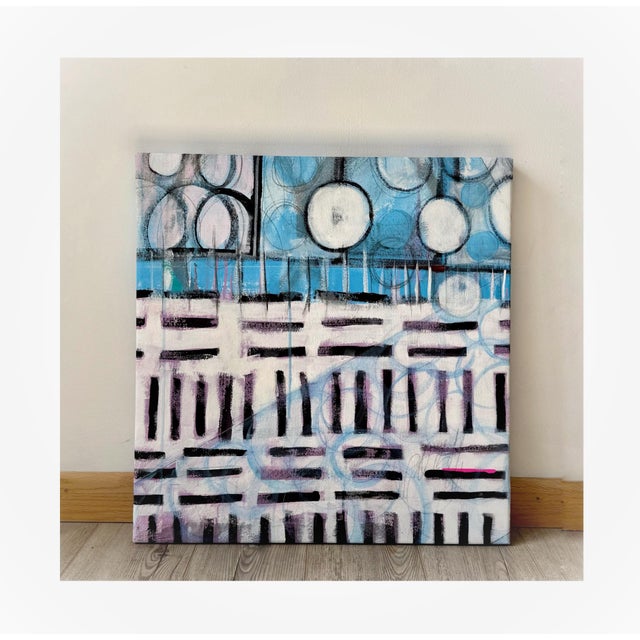 2020s “Chester Trains” Abstract Contemporary Acrylic Painting by Paula DeStefanis For Sale - Image 5 of 8
