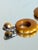 Vintage 1940s Mustard Yellow Bakelite Dangle Earrings With Scalloped Edge, A Pair For Sale In New York - Image 6 of 13